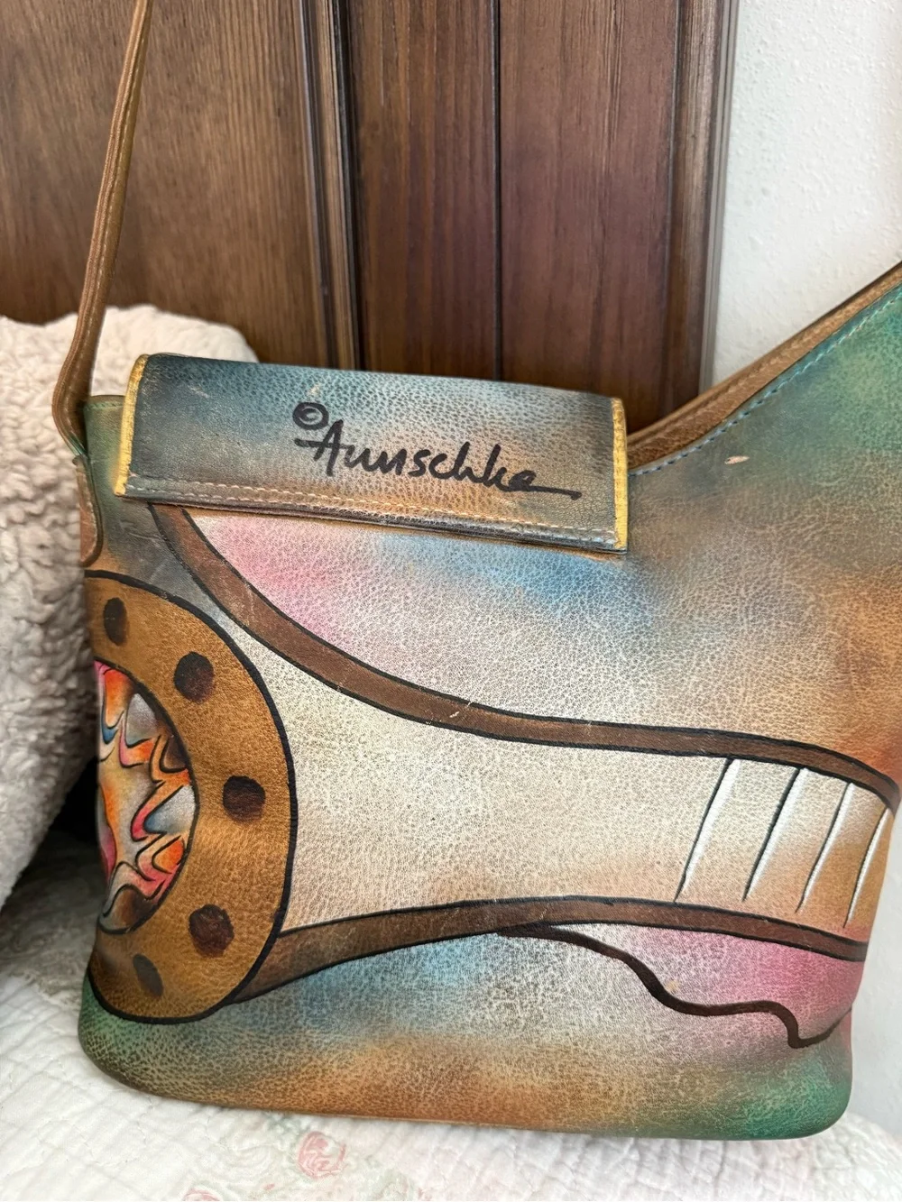 Anuschka Hand Painted Leather Purse